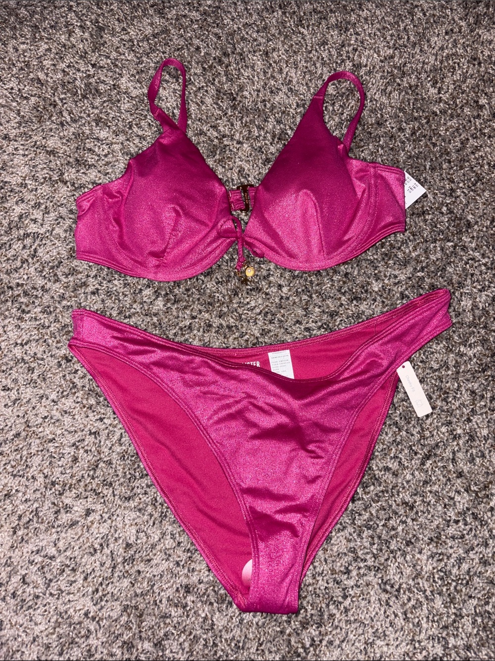 Hollister Bright Pink Bikini Top